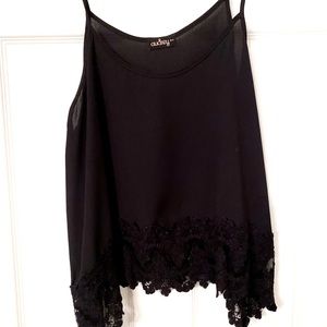 Black Tank with Lace
